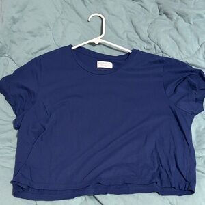 GoodLife Women's Navy Blue Short Sleeve Top XLarge New Washed Once